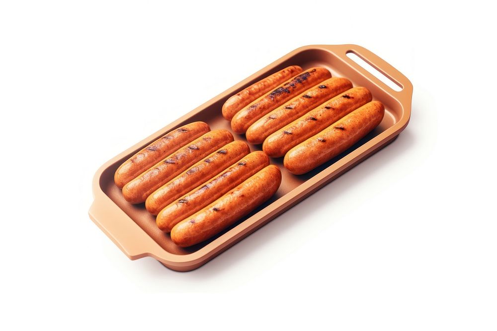Sausage grilled food white background. AI generated Image by rawpixel.
