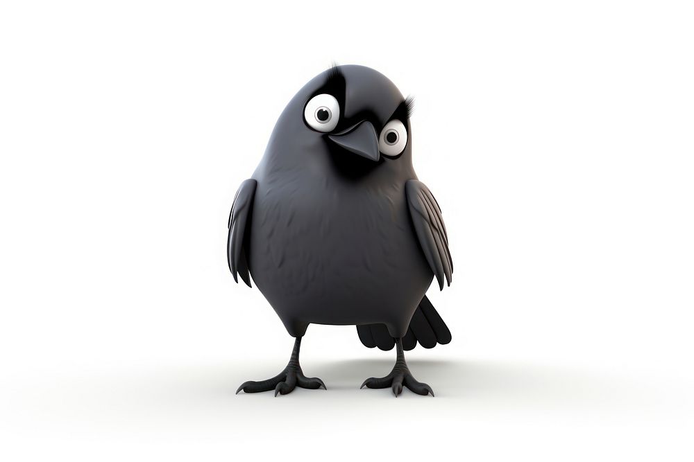 Bird blackbird cartoon animal. AI generated Image by rawpixel.