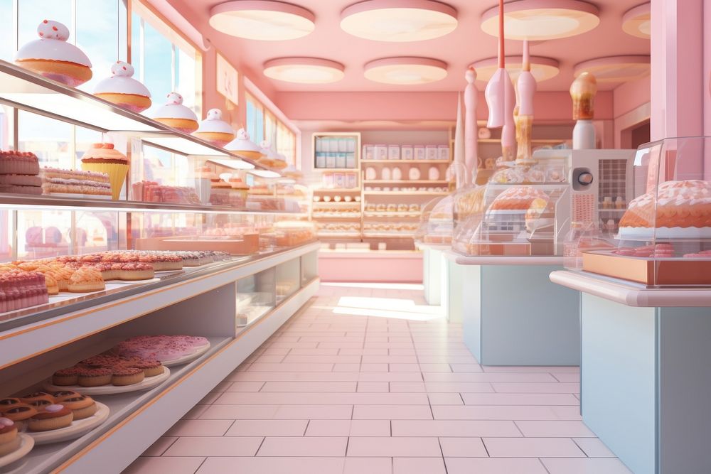 Bakery store architecture pâtisserie. AI generated Image by rawpixel.