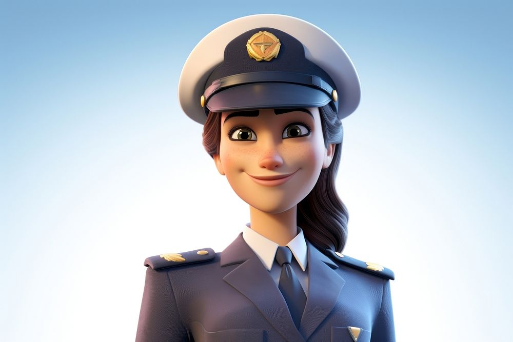 Cartoon captain female adult. AI generated Image by rawpixel.