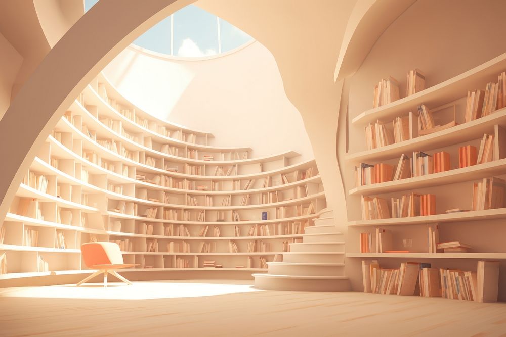 Library architecture publication bookshelf. 