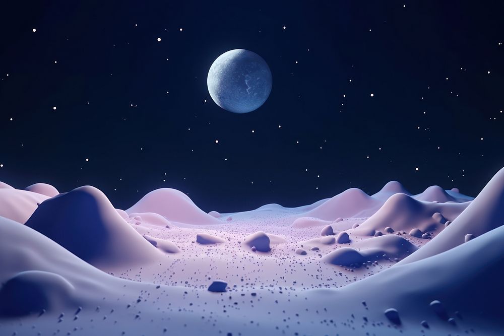 Moon astronomy outdoors nature. AI generated Image by rawpixel.