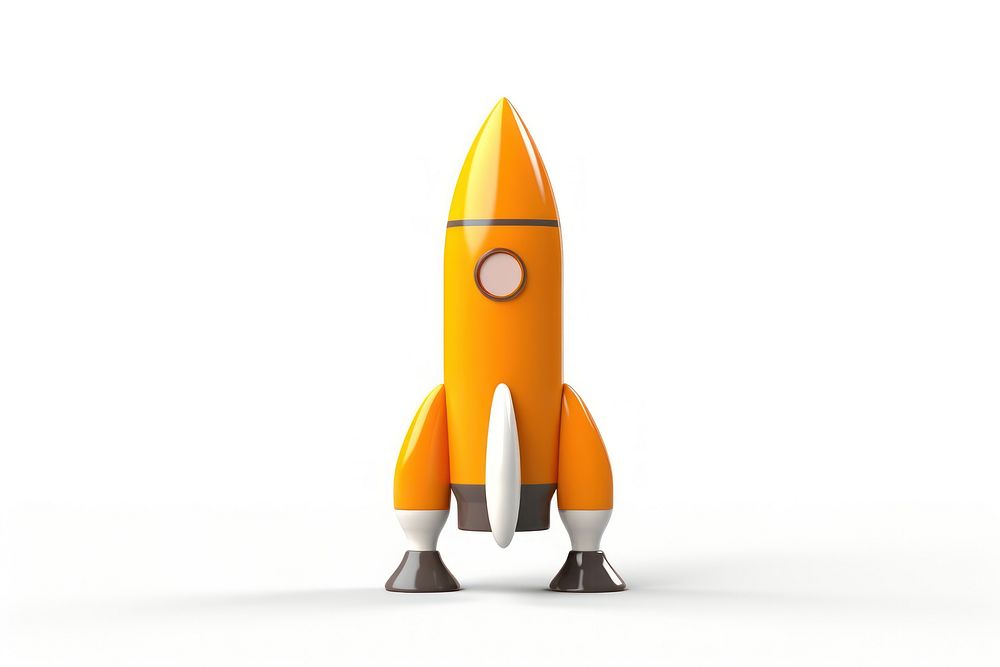 Rocket missile vehicle white background. AI generated Image by rawpixel.