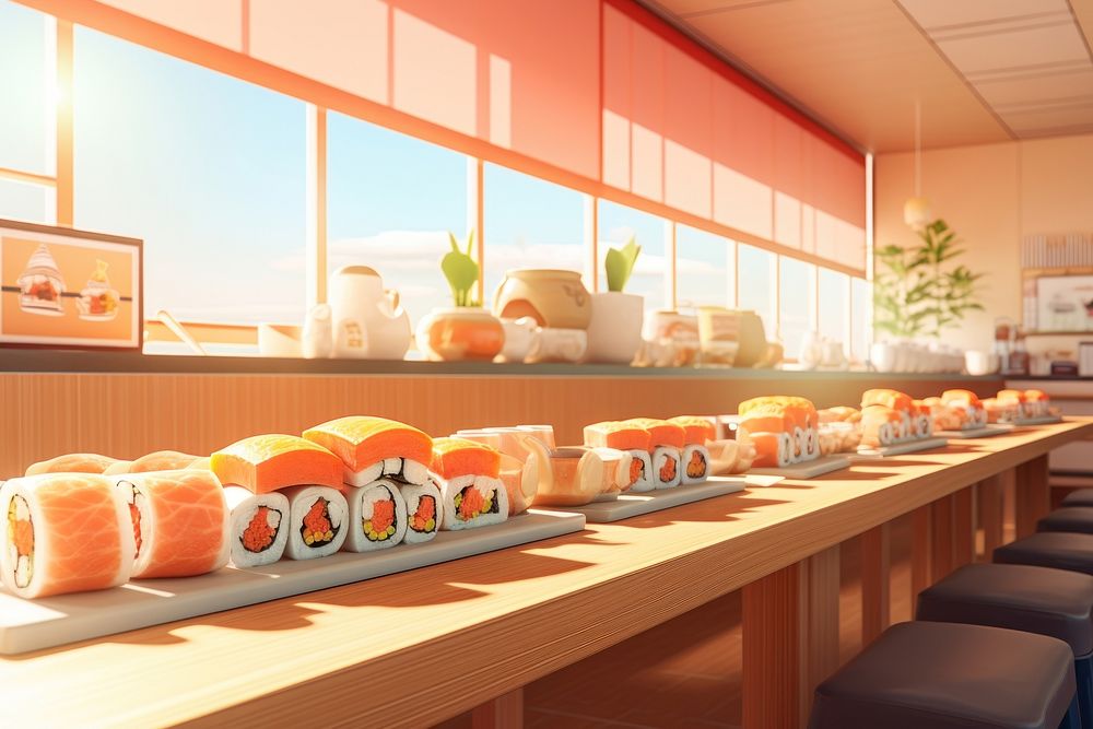 Restaurant sushi food meal. AI generated Image by rawpixel.