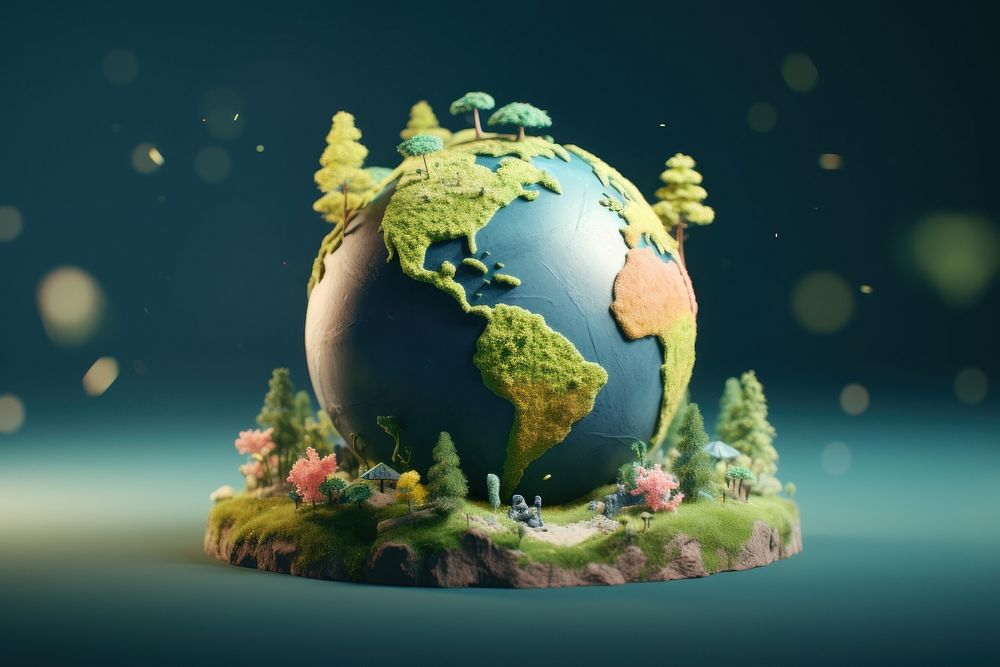 Sphere planet space earth. AI generated Image by rawpixel.