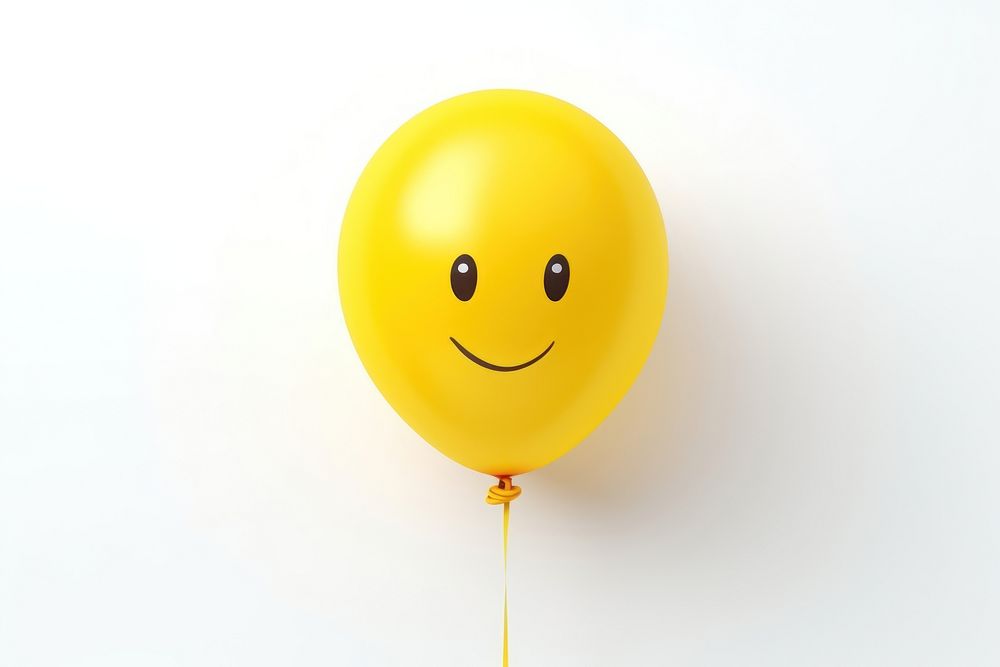 Balloon cartoon yellow face. AI generated Image by rawpixel.