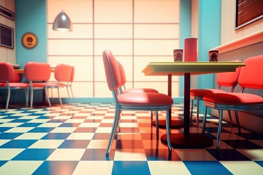 Floor cafe restaurant furniture. AI generated Image by rawpixel.