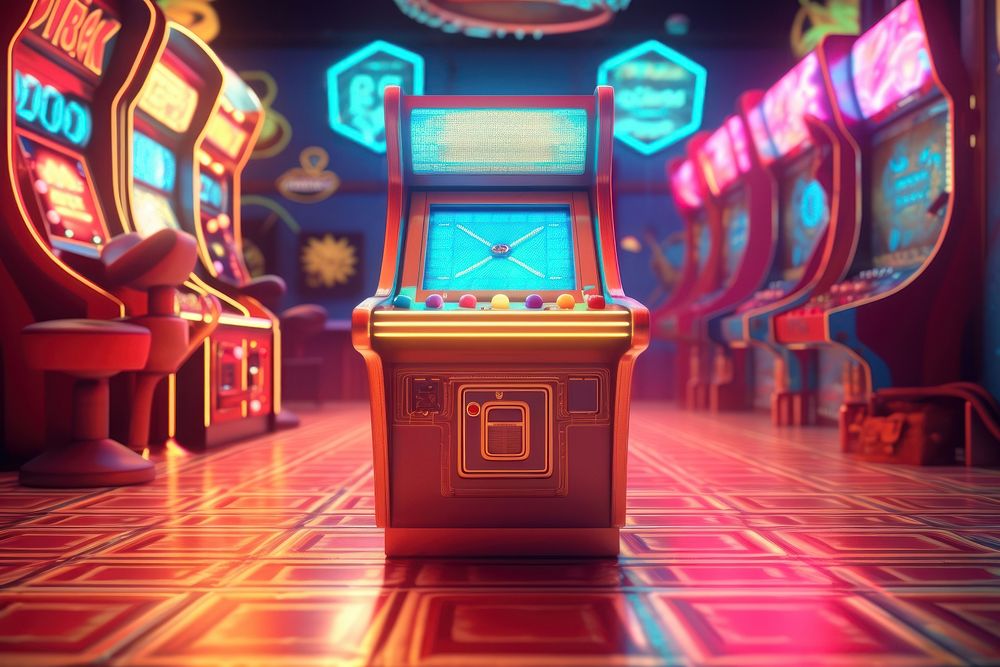 Game nightlife gambling illuminated. AI generated Image by rawpixel.