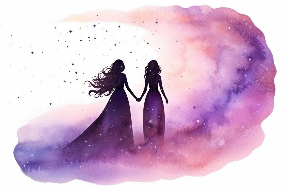 Women togetherness silhouette creativity. AI generated Image by rawpixel.