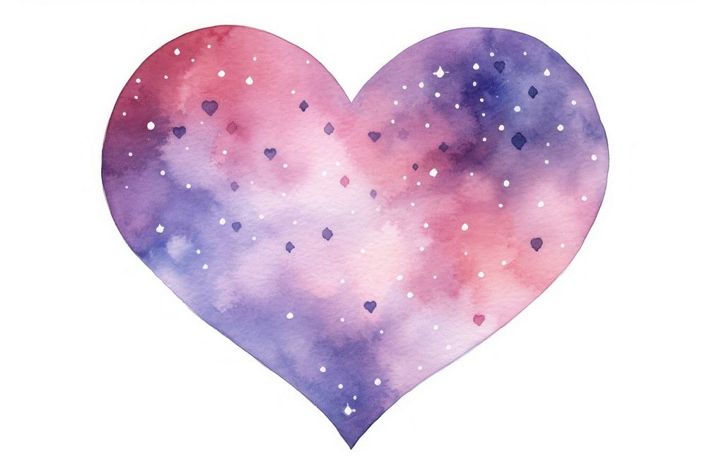 Heart astronomy galaxy night. AI generated Image by rawpixel.