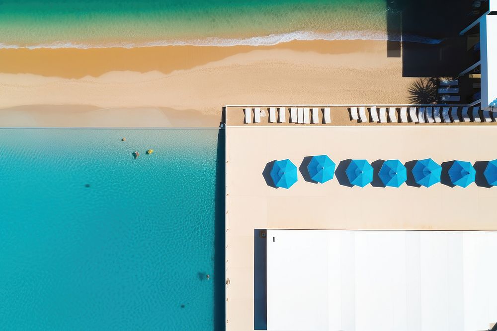 Outdoors nature beach pool. AI generated Image by rawpixel.