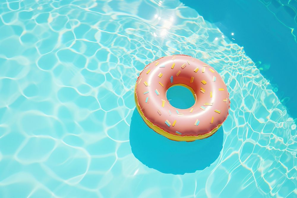 Pool day confectionery inflatable. AI generated Image by rawpixel.