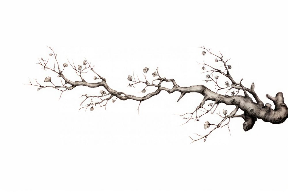Tree drawing branch sketch. AI generated Image by rawpixel.