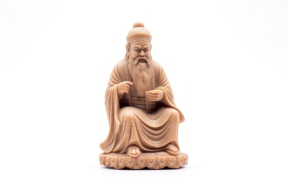 Figurine white background representation spirituality. AI generated Image by rawpixel.