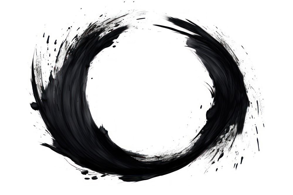 Circle black monochrome abstract. AI | Free Photo Illustration - rawpixel