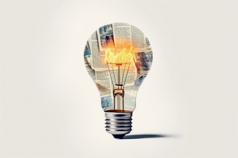 Light lightbulb electricity illuminated. AI generated Image by rawpixel.