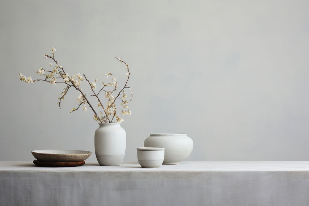 Table windowsill porcelain furniture. AI generated Image by rawpixel.