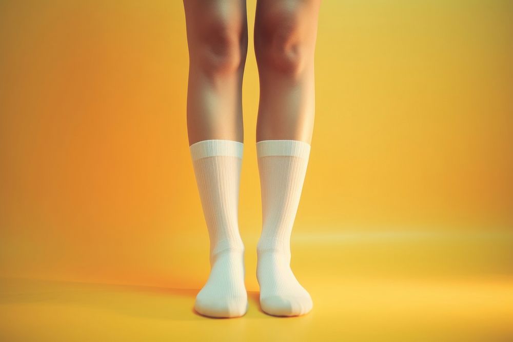 Sock white pantyhose footwear. AI generated Image by rawpixel.