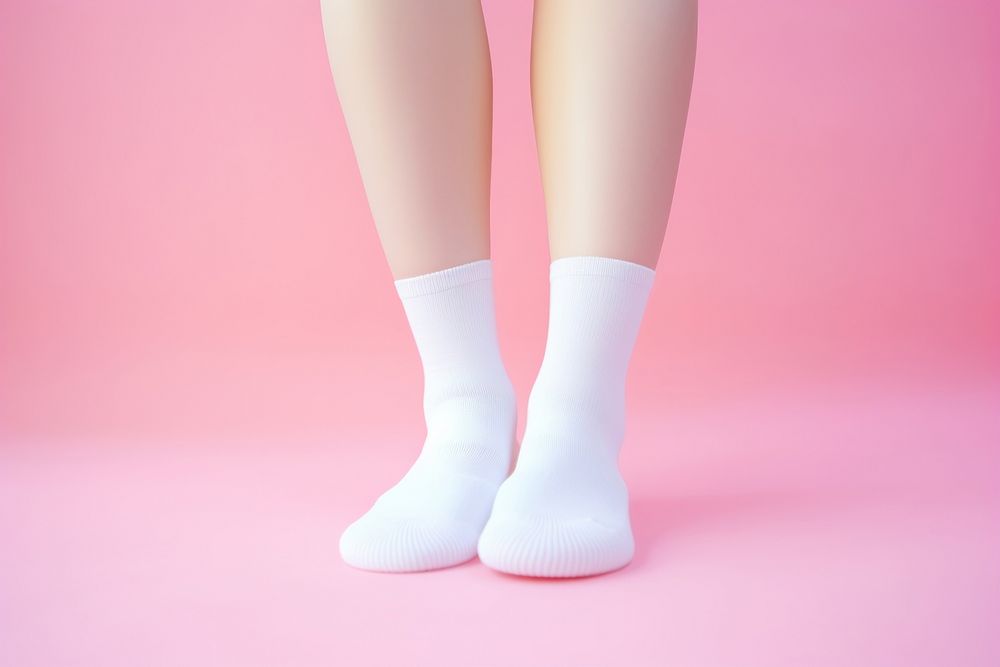 Sock white pantyhose footwear. AI generated Image by rawpixel.