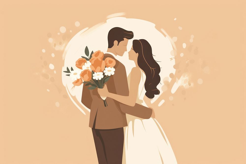 Wedding flower bride adult. AI generated Image by rawpixel.