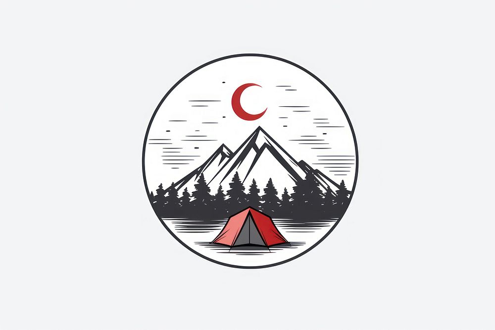 Camping outdoors nature logo. AI generated Image by rawpixel.