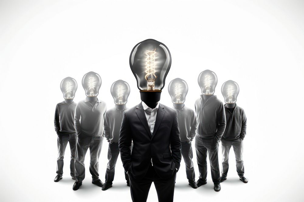 Light lightbulb people adult. AI generated Image by rawpixel.