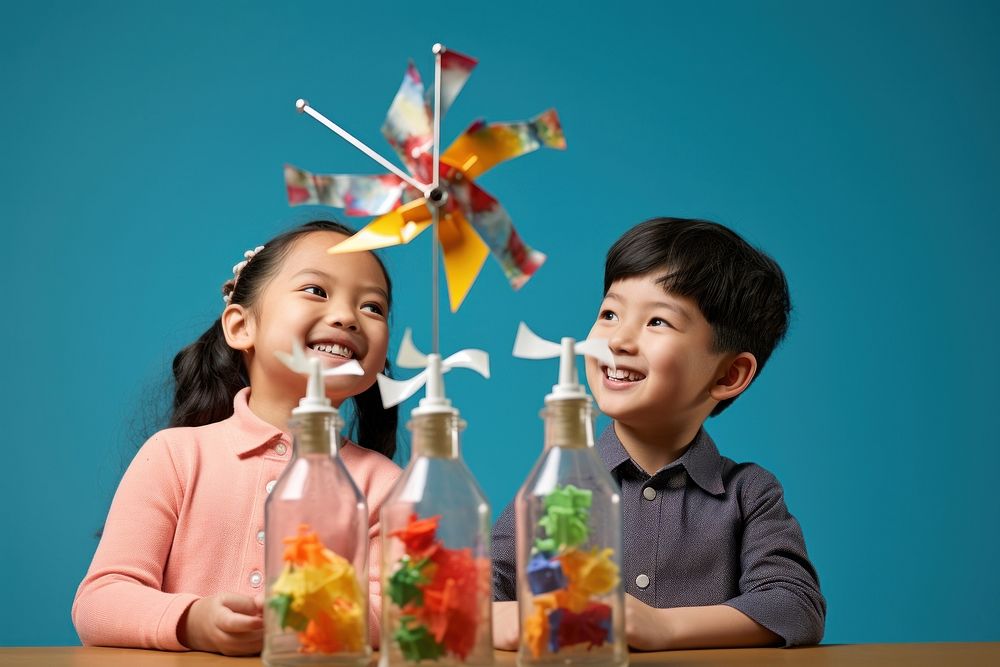 Child kid plastic bottle togetherness. AI generated Image by rawpixel.