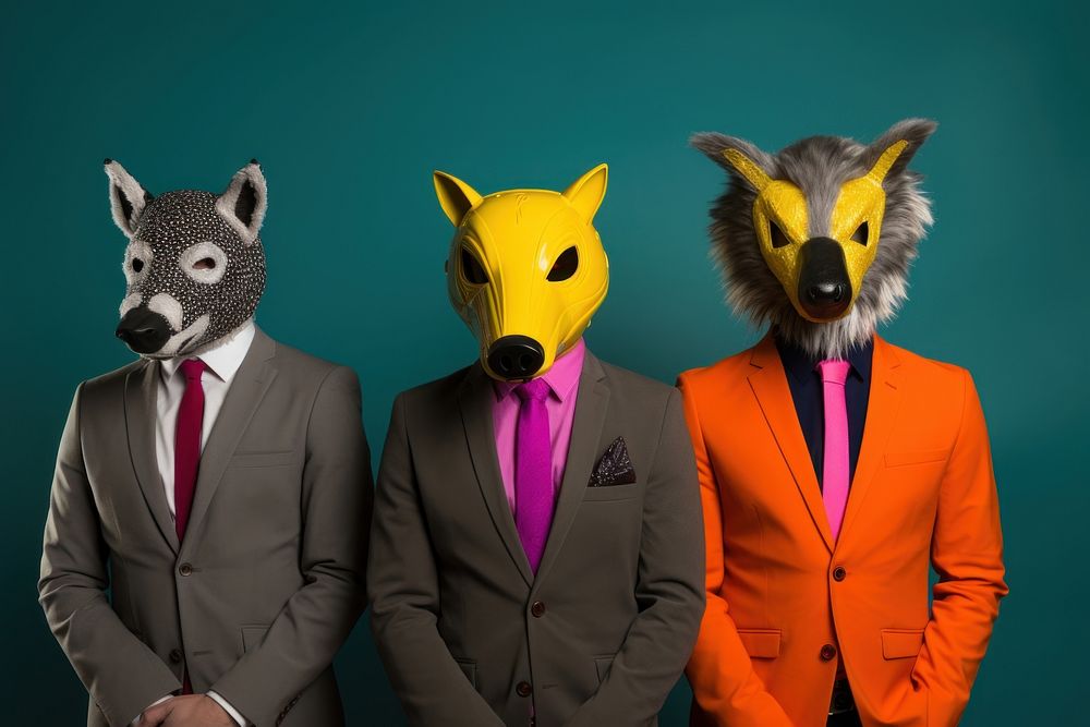 Animal adult mask suit. AI generated Image by rawpixel.