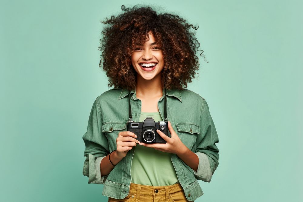 Camera laughing smile adult. AI generated Image by rawpixel.