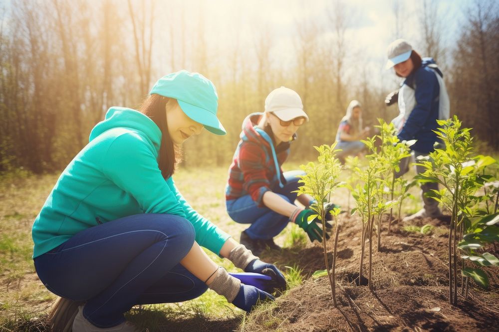 Planting outdoors gardening nature. 