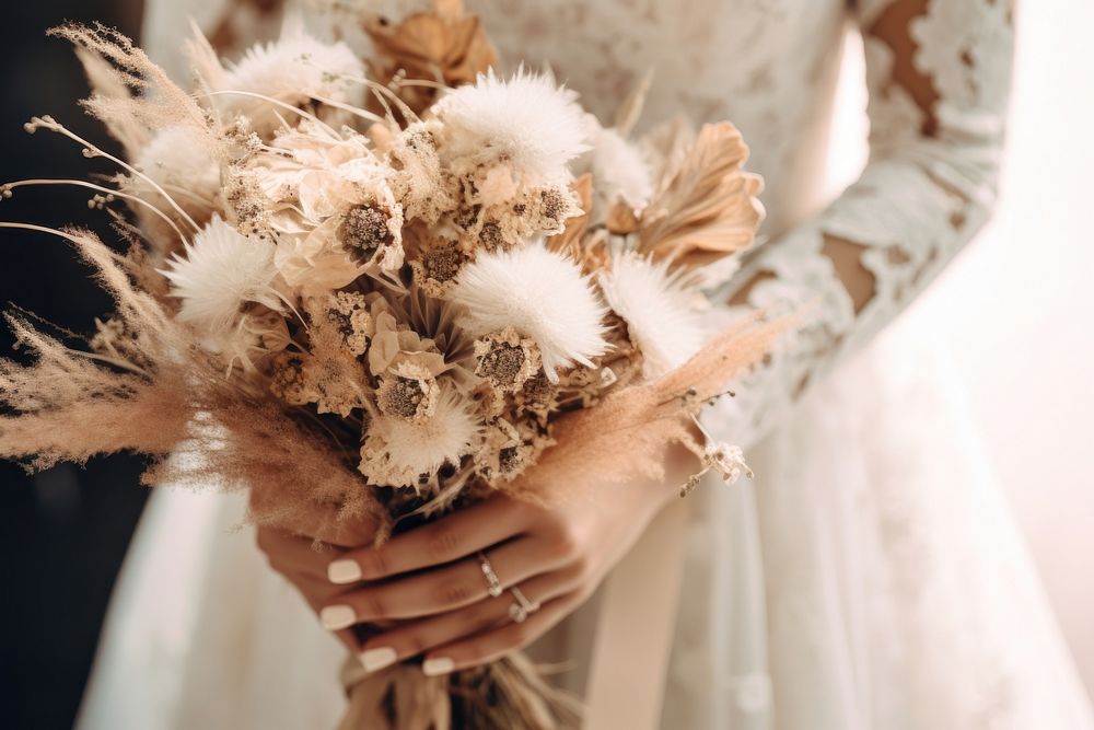 Wedding flower dress bride. 