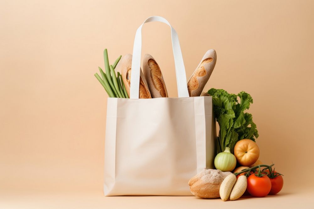 Bag vegetable baguette handbag. AI generated Image by rawpixel.