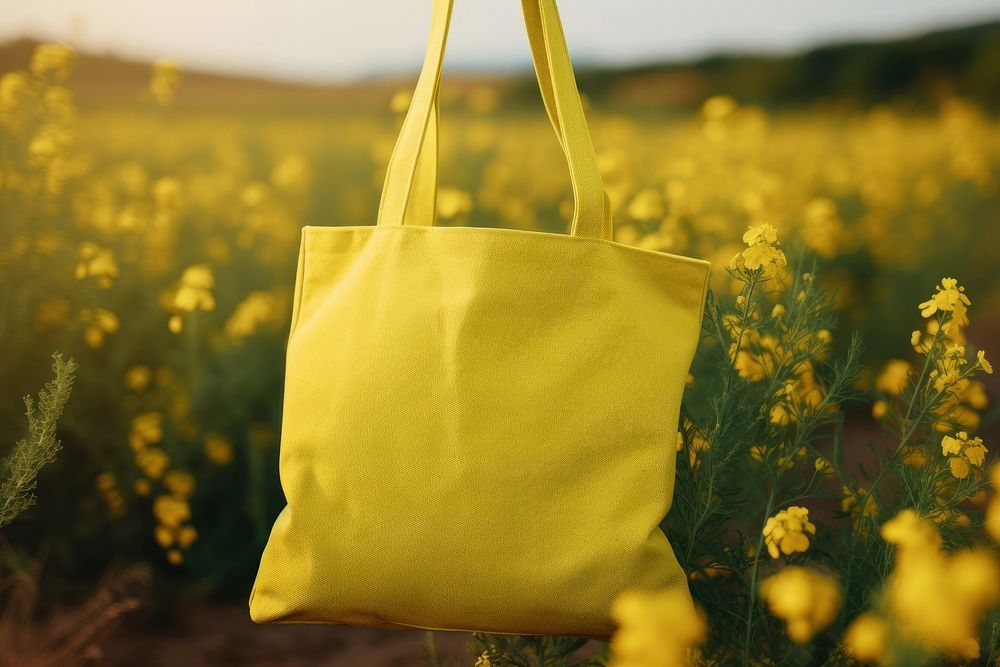 Bag outdoors handbag flower. AI generated Image by rawpixel.