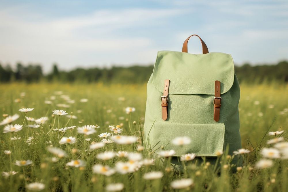 Flower field bag backpack. 