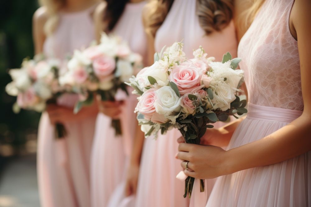 Bridesmaid wedding outdoors fashion. AI generated Image by rawpixel.