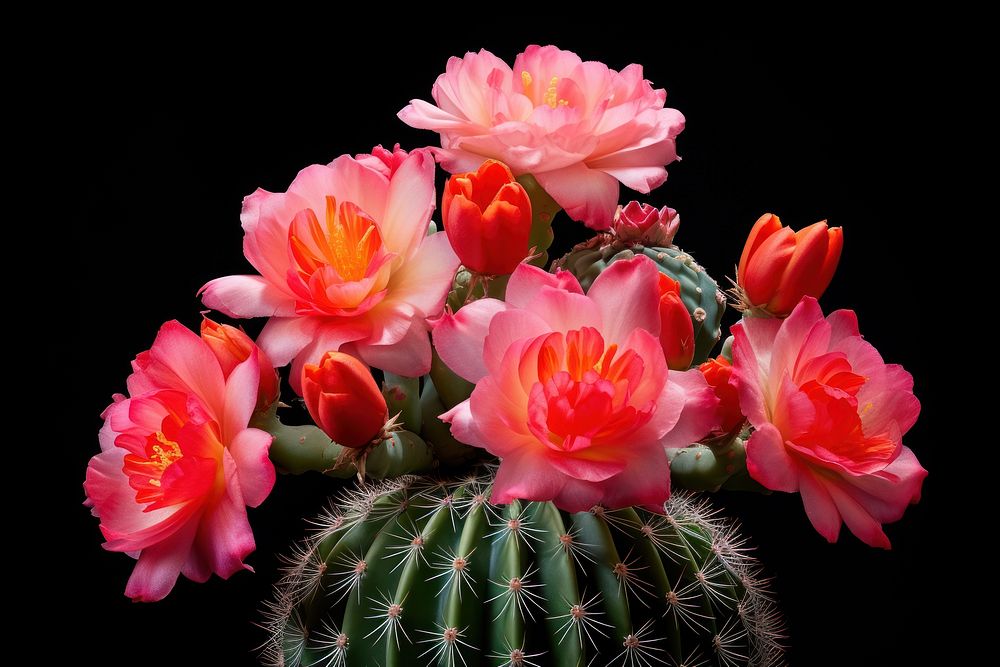 Flower cactus plant rose. AI generated Image by rawpixel.