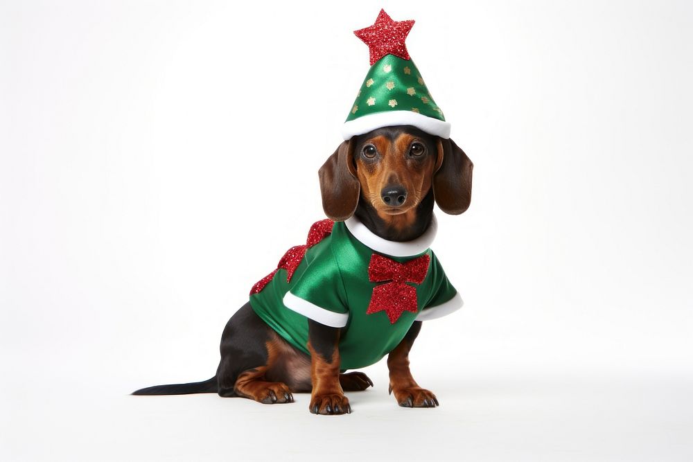 Dachshund christmas costume animal. AI generated Image by rawpixel.