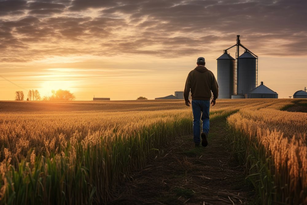 Outdoors walking field farm. AI generated Image by rawpixel.