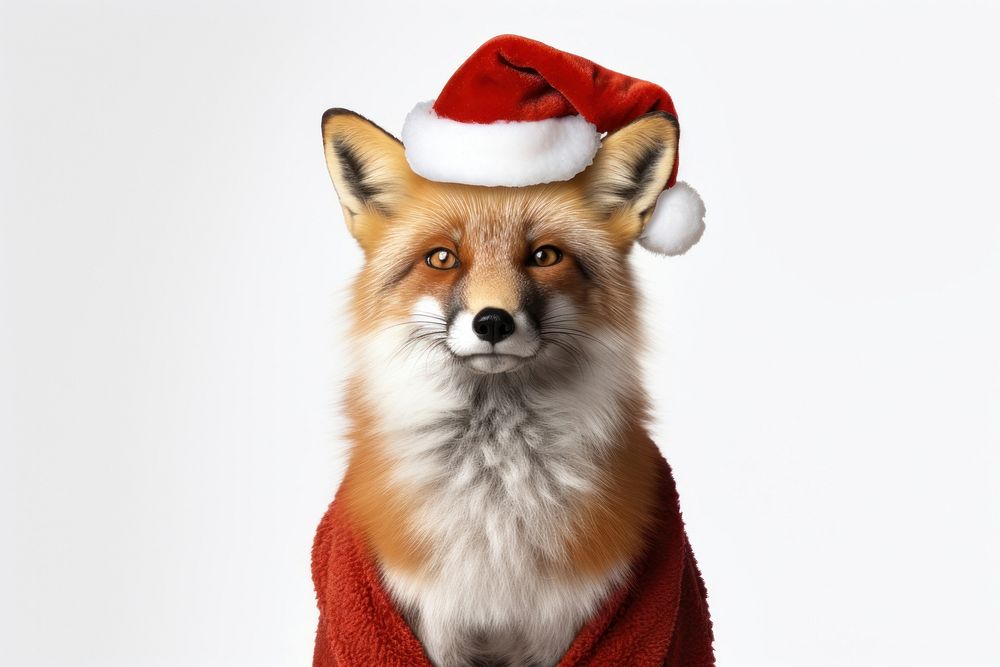 Fox christmas mammal animal. AI generated Image by rawpixel.