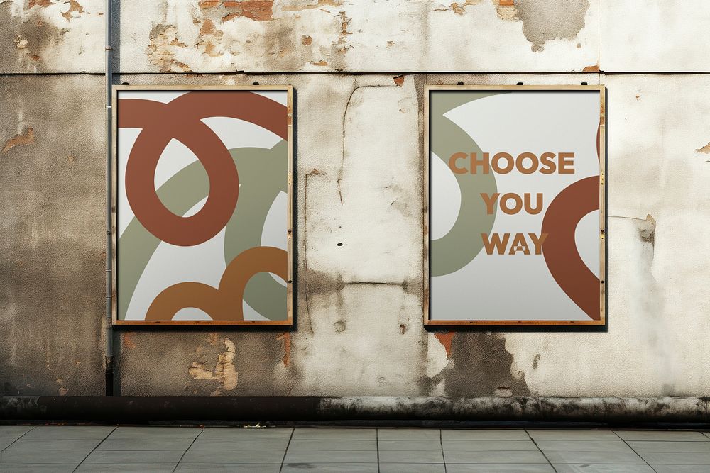 Street advertising sign mockup psd