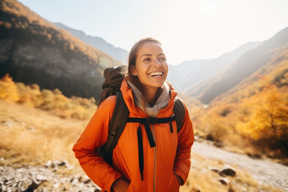 Hiking recreation adventure mountain. 