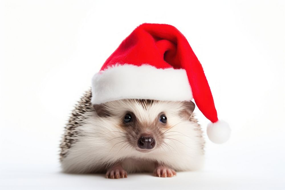 Hedgehog christmas mammal animal. AI generated Image by rawpixel.