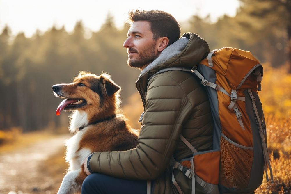 Backpack dog pet vacation. AI generated Image by rawpixel.