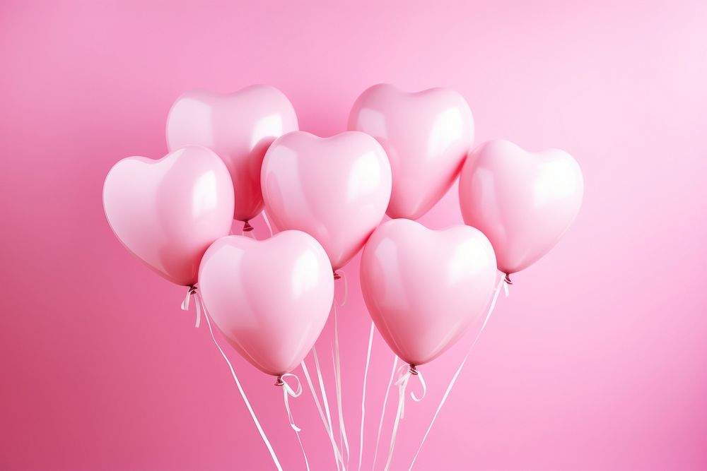 Balloon heart helium pink. 