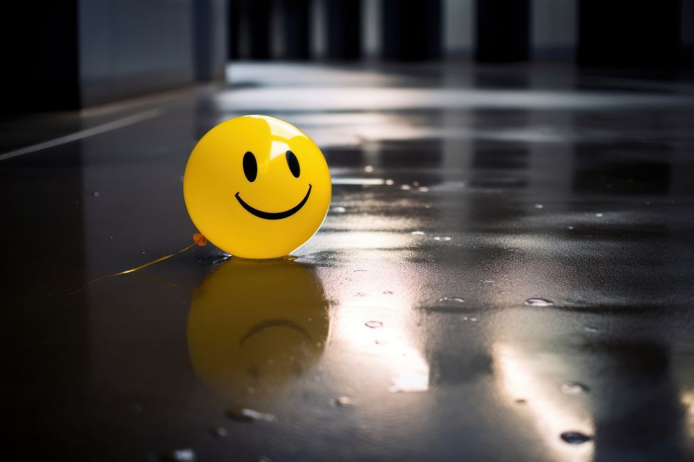 Smiling light floor ball. AI generated Image by rawpixel.