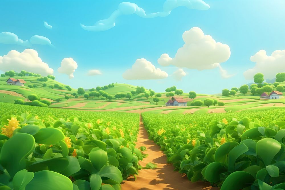 Agriculture landscape outdoors nature. AI generated Image by rawpixel.