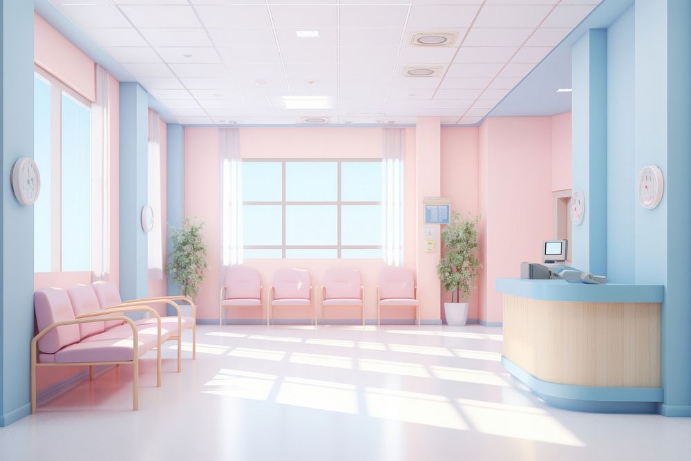 Architecture furniture building hospital. AI generated Image by rawpixel.