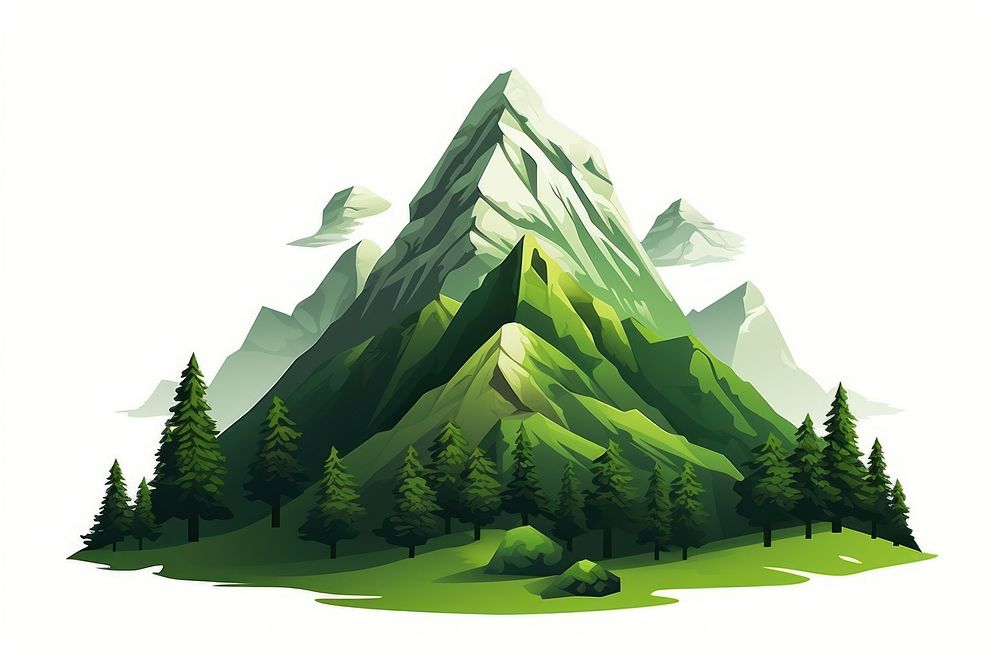 Mountain green landscape outdoors. AI generated Image by rawpixel.