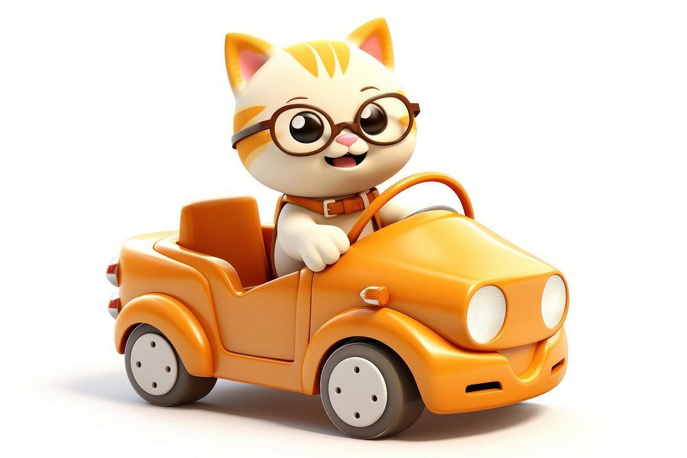 Vehicle driving cartoon cute. AI generated Image by rawpixel.