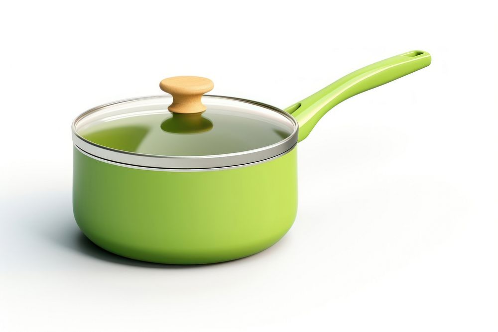 Saucepan green white background cookware. AI generated Image by rawpixel.